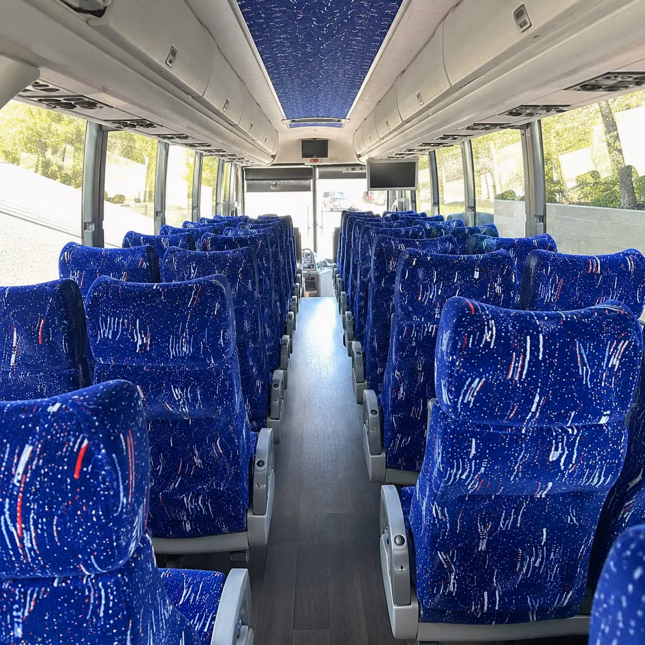 raleigh charter bus rental inside